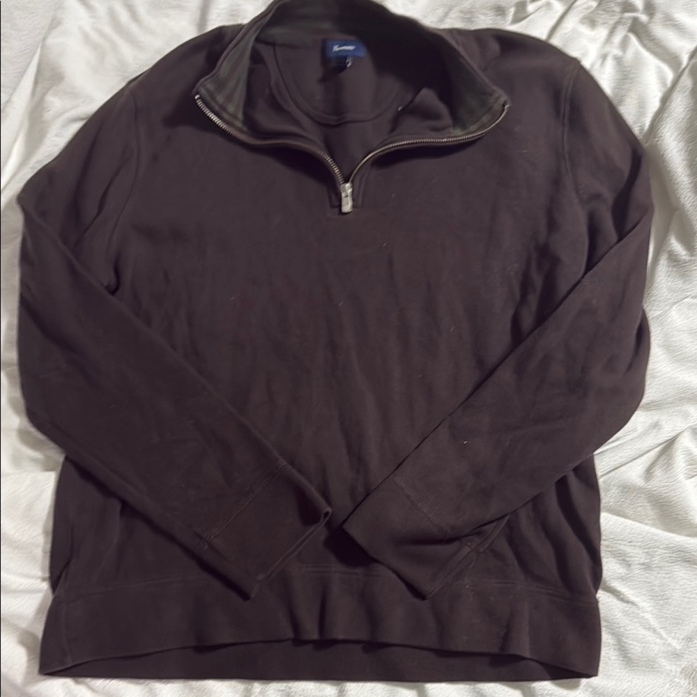 Men's Dark Chocolate Half-Zip Sweater